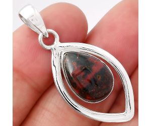 Natural Blood Stone - India Pendant SDP78191 P-1718, 11x16 mm