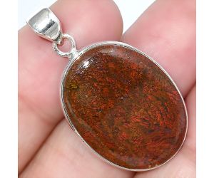 Natural Red Moss Agate Pendant SDP79224 P-1001, 19x26 mm