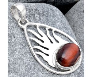 Fire Flame - Natural Red Tiger Eye Pendant SDP79577 P-1209, 10x14 mm