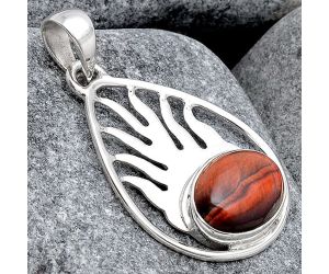 Fire Flame - Natural Red Tiger Eye Pendant SDP79590 P-1209, 10x14 mm
