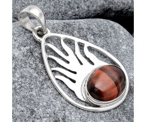 Fire Flame - Natural Red Tiger Eye Pendant SDP79616 P-1209, 10x14 mm