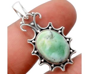 Dendritic Chrysoprase - Africa 925 Sterling Silver Pendant Jewelry SDP79935 P-1249, 12x16 mm