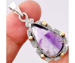 Super 23 Amethyst Mineral From Auralite 23 Pendant SDP80528 P-1485, 13x21 mm