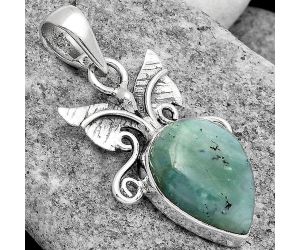 Dendritic Chrysoprase - Africa 925 Sterling Silver Pendant Jewelry SDP81292 P-1547, 12x16 mm