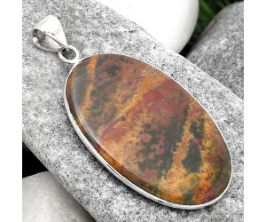 Natural Blood Stone - India Pendant SDP82398 P-1001, 26x40 mm