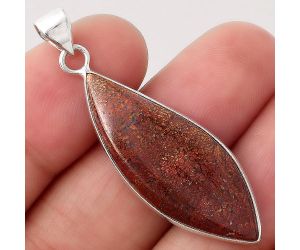 Natural Red Moss Agate Pendant SDP82795 P-1001, 13x34 mm