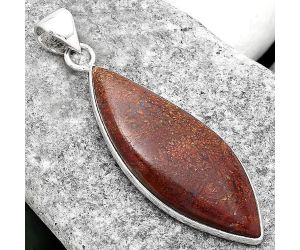 Natural Red Moss Agate Pendant SDP82795 P-1001, 13x34 mm