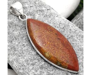 Natural Red Moss Agate Pendant SDP82917 P-1001, 16x38 mm