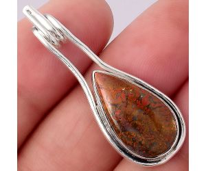 Natural Red Moss Agate Pendant SDP83294 P-1590, 11x20 mm