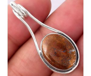Natural Red Moss Agate Pendant SDP83336 P-1590, 12x16 mm