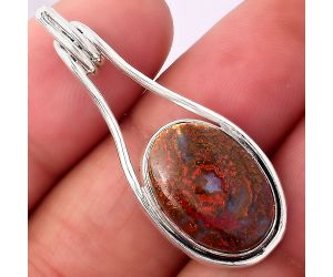 Natural Red Moss Agate Pendant SDP83340 P-1590, 12x17 mm