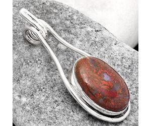 Natural Red Moss Agate Pendant SDP83340 P-1590, 12x17 mm