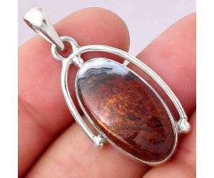 Natural Red Moss Agate Pendant SDP83498 P-1566, 12x22 mm