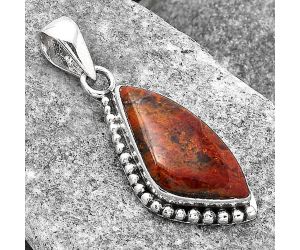Natural Red Moss Agate Pendant SDP83704 P-1326, 12x22 mm