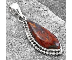 Natural Red Moss Agate Pendant SDP83727 P-1326, 10x24 mm