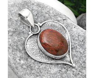 Natural Red Moss Agate Pendant SDP84189 P-1503, 11x15 mm