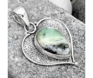 Dendritic Chrysoprase - Africa 925 Sterling Silver Pendant Jewelry SDP84221 P-1503, 11x16 mm