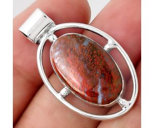 Natural Red Moss Agate Pendant SDP85027 P-1488, 12x20 mm