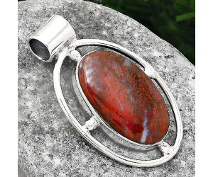 Natural Red Moss Agate Pendant SDP85027 P-1488, 12x20 mm