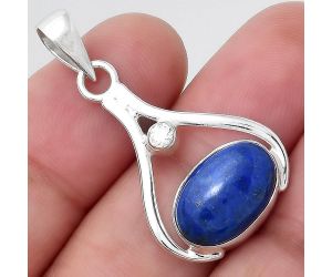 Natural Lapis - Afghanistan and Zircon Pendant SDP86224 P-1057, 10x14 mm