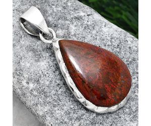 Natural Red Moss Agate Pendant SDP86259 P-1110, 18x26 mm