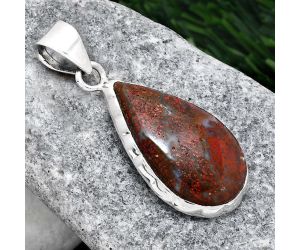 Natural Red Moss Agate Pendant SDP86275 P-1110, 15x27 mm