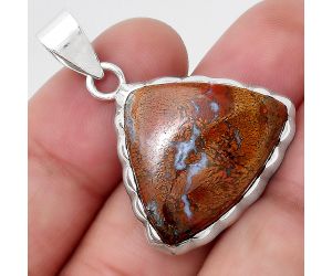 Natural Red Moss Agate Pendant SDP86276 P-1110, 20x24 mm