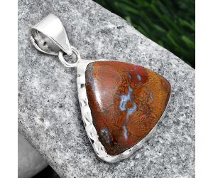 Natural Red Moss Agate Pendant SDP86276 P-1110, 20x24 mm