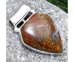 Natural Red Moss Agate Pendant SDP86313 P-1259, 19x23 mm