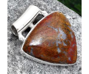 Natural Red Moss Agate Pendant SDP86326 P-1259, 19x20 mm