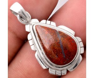 Natural Red Moss Agate Pendant SDP87307 P-1179, 12x19 mm