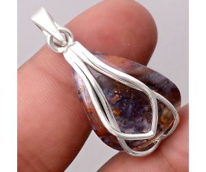 Natural Red Moss Agate Pendant SDP87611 P-1303, 18x23 mm