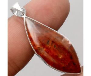 Natural Red Moss Agate Pendant SDP88199 P-1001, 14x34 mm