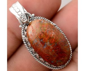Natural Red Moss Agate Pendant SDP88852 P-1515, 12x21 mm