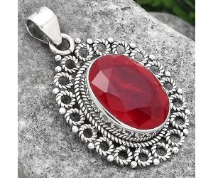 Natural Lab Created Ruby Pendant SDP89641 P-1009, 12x16 mm