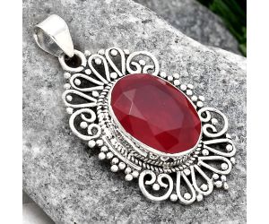 Natural Lab Created Ruby Pendant SDP89728 P-1540, 12x16 mm