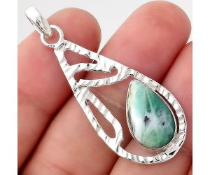 Dendritic Chrysoprase - Africa 925 Sterling Silver Pendant Jewelry SDP90017 P-1657, 10x16 mm