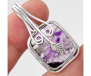 Leaf Super 23 Amethyst Mineral From Auralite 23 Pendant SDP90053 P-1643, 16x18 mm