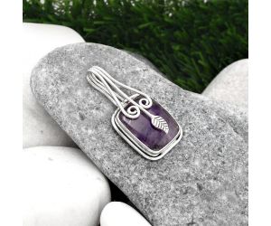 Leaf Super 23 Amethyst Mineral From Auralite 23 Pendant SDP90053 P-1643, 16x18 mm