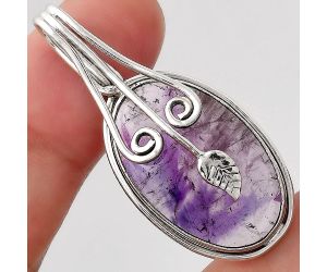 Leaf Super 23 Amethyst Mineral From Auralite 23 Pendant SDP90073 P-1643, 15x25 mm