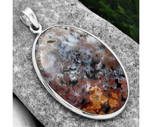 Natural Blood Stone - India Pendant SDP90325 P-1001, 25x35 mm
