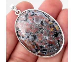Natural Blood Stone - India Pendant SDP90429 P-1001, 27x36 mm