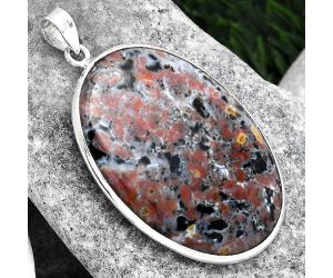 Natural Blood Stone - India Pendant SDP90429 P-1001, 27x36 mm