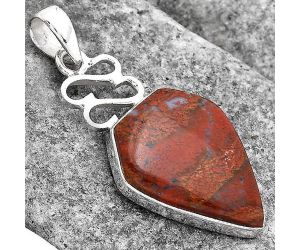 Natural Red Moss Agate Pendant SDP90943 P-1554, 18x23 mm