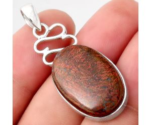 Natural Red Moss Agate Pendant SDP90959 P-1554, 16x24 mm