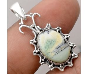 Dendritic Chrysoprase - Africa 925 Sterling Silver Pendant Jewelry SDP91150 P-1249, 11x16 mm