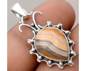 Natural Banded Onyx Pendant SDP91157 P-1249, 12x16 mm
