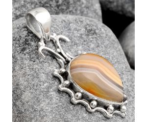 Natural Banded Onyx Pendant SDP91157 P-1249, 12x16 mm