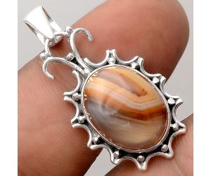 Natural Banded Onyx Pendant SDP91163 P-1249, 12x16 mm