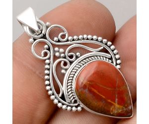 Natural Red Moss Agate Pendant SDP91191 P-1541, 12x16 mm
